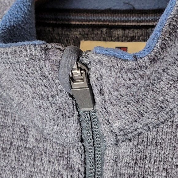Woolrich Half Zip Knit Sweater Mens M Gray Blue Long Sleeve Mock Neck Pullover - Picture 7 of 13